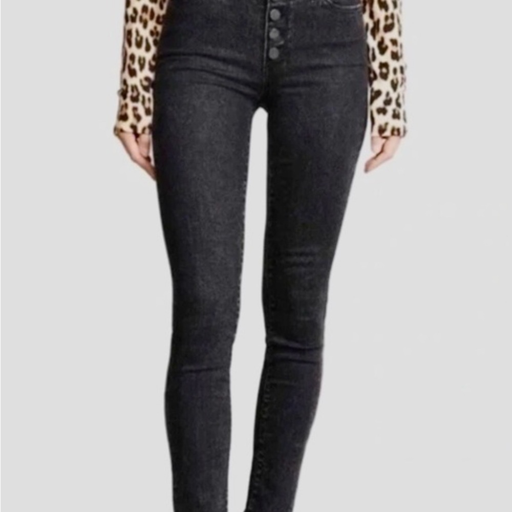NWT Paige Hoxton Slim Jeans Mystic Black size 25